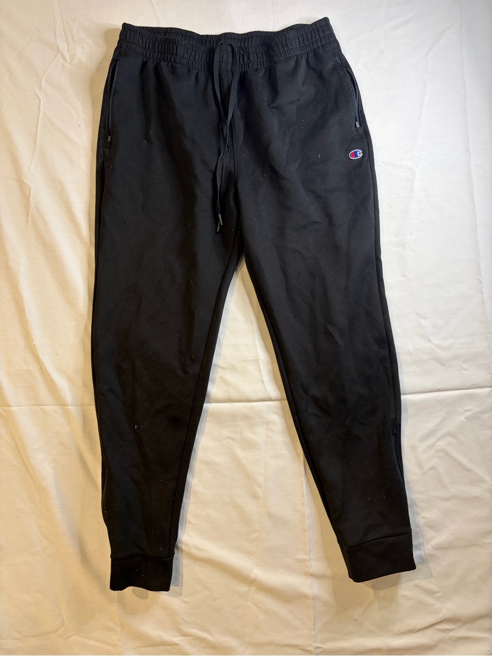 Champion Black Jogger Pants with Embroidered C Logo